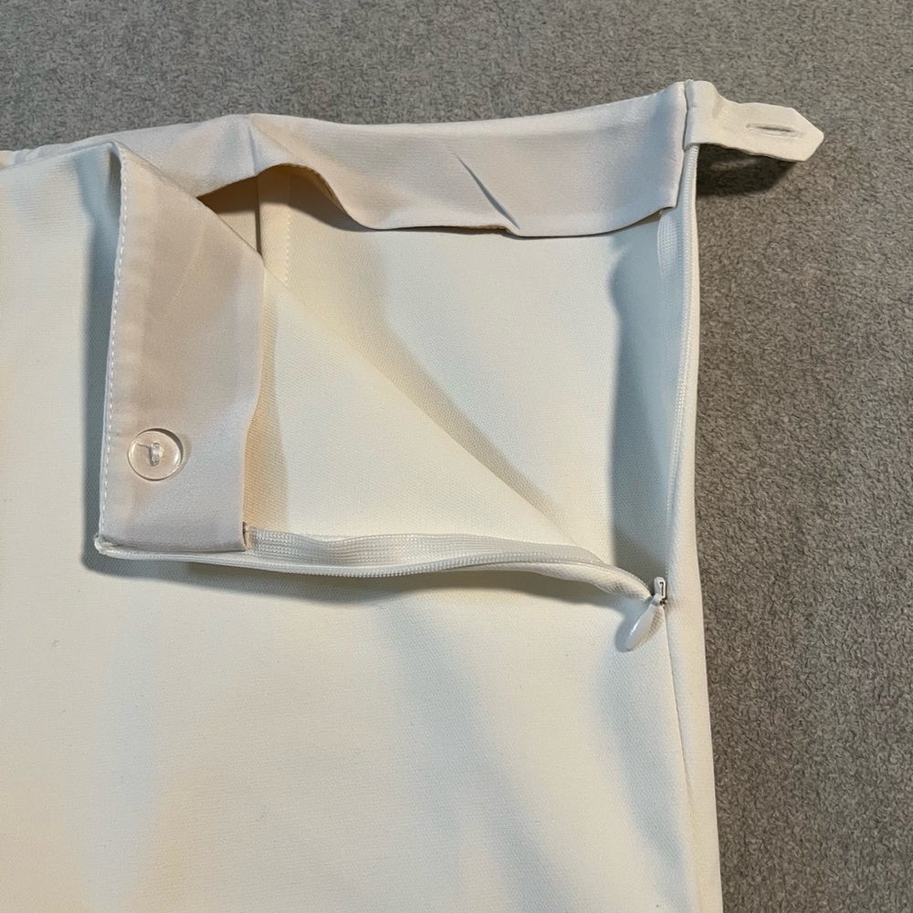 ST. JOHN Cream tapered leg Trouser dress pants - Picture 11 of 12
